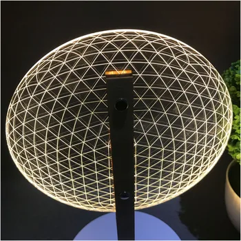 

VIP Link 3D Effect Bloom Table Lamp Reading Novelty LED Night Light with 3D Optical Luminous Lampshades Christmas Gift