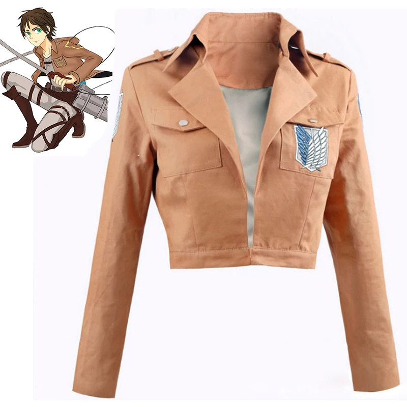 

Anime Attack On Titan Cosplay Costumes Eren Jager Mikasa Ackerman Armin Arlert Jacket Cosplay Halloween Carnival Cosplay Costume