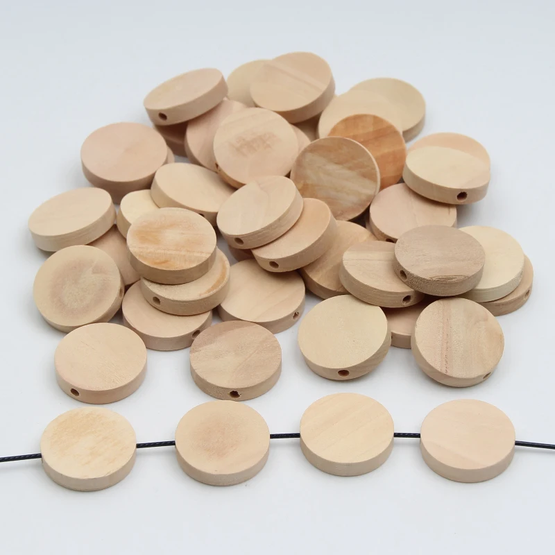 

Natural Wood Beads 30pcs Jewelry For Baby Puzzle DIY Kids Toys&Pacifier Clip Spacer Beading Wooden Beads