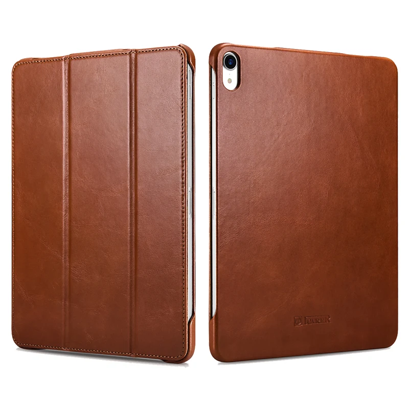Оригинальный винтажный Чехол книжка ICARER из натуральной кожи для Apple iPad Pro 11 2018