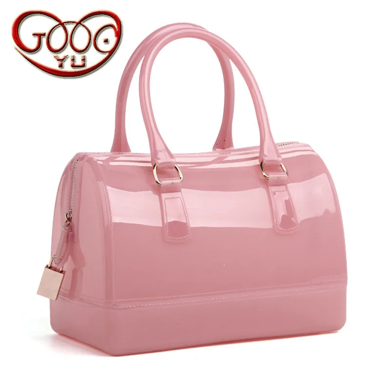 

Transparent jelly bag new pillow-shaped handbag trend spoof handbags sweet lady zipper pocket bag