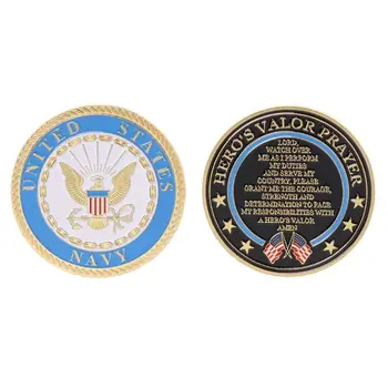 

United States Navy Commemorative Coin Souvenir Challenge Collectible Coins Collection Art Craft Gold Plated Non Currency Coin