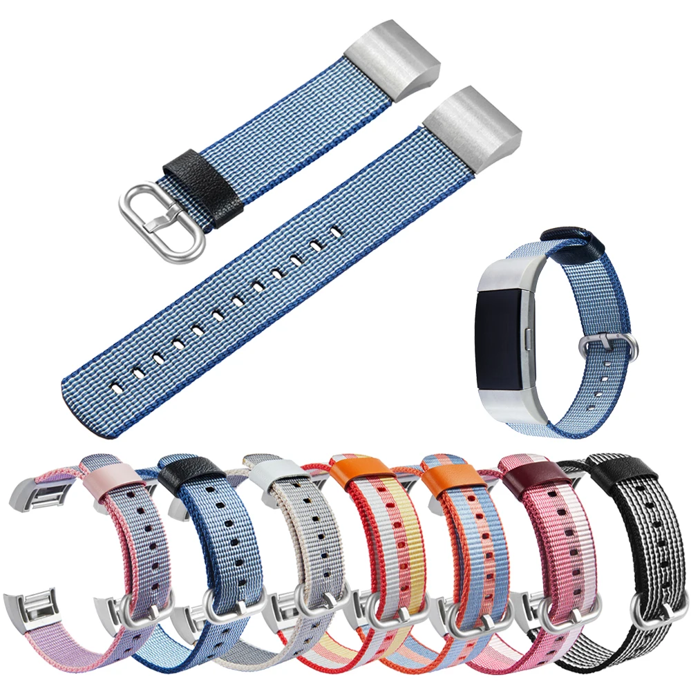 

Nylon Canvas Wristband for Fitbit Charge 2 Smart Watch Bracelet Soft Bracelet Replacement Wrist Portable Accessory