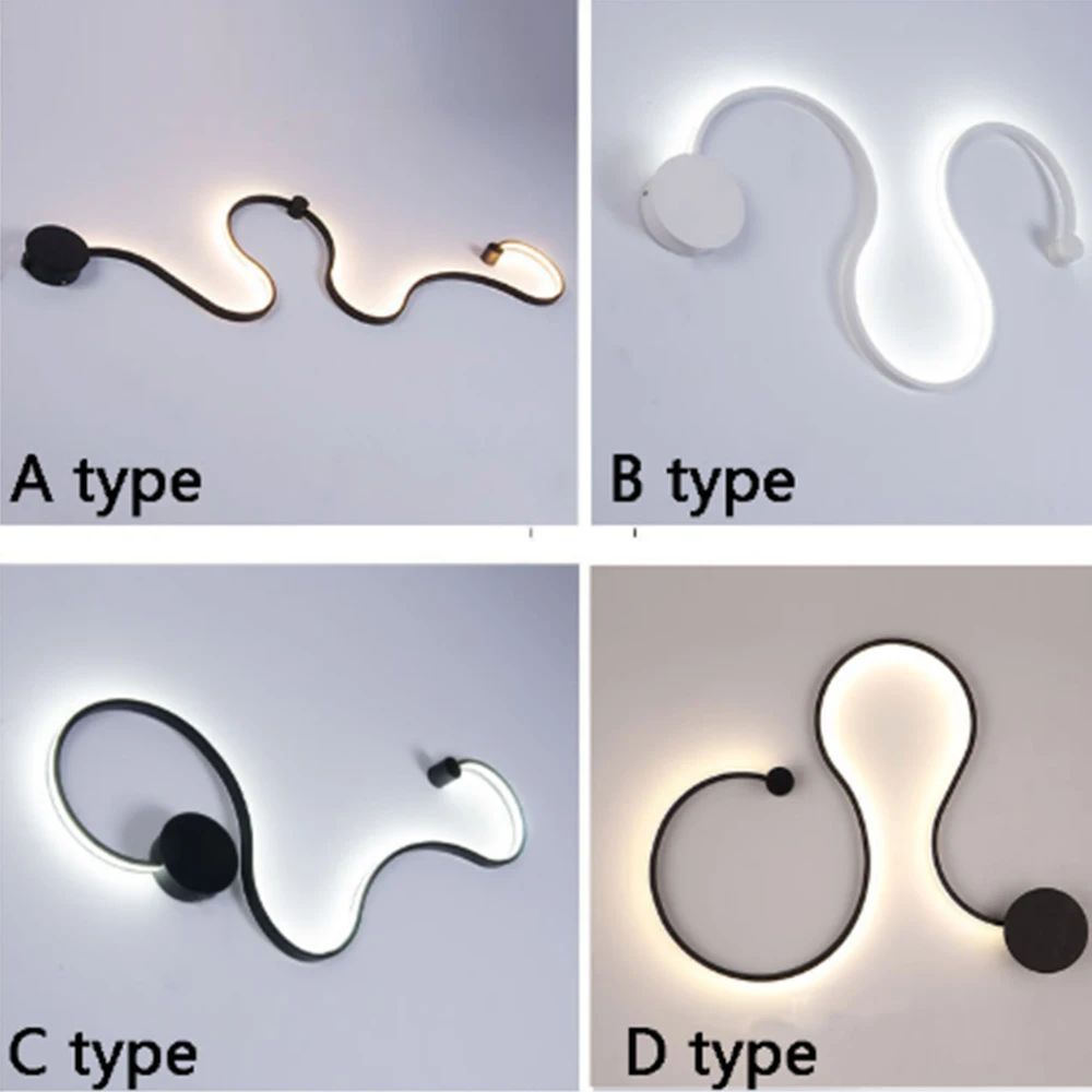 Минималистичный современный светодиодный настенный светильник светодиодный бра настенный светильник для дома спальни гостиной ванной комнаты коридора отеля Wandlamp светодиодный светильник