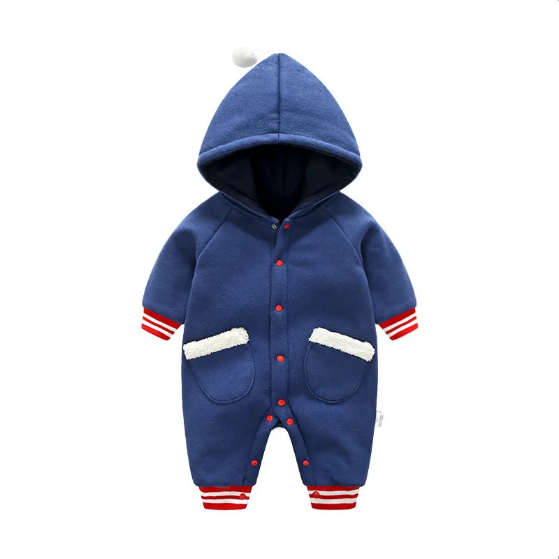 

CalaBob Baby Rompers Winter Baby Boy Girls Clothes Cotton Hooded Newborn Toddler Clothes Infant Jumpsuits New Born Warm Clothing