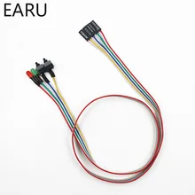 Cabo de alimentação original da placa-mãe, 68cm, atx, pc, computador, ligar/desligar/redefinir com luz led, pc redefinir interruptor de botão