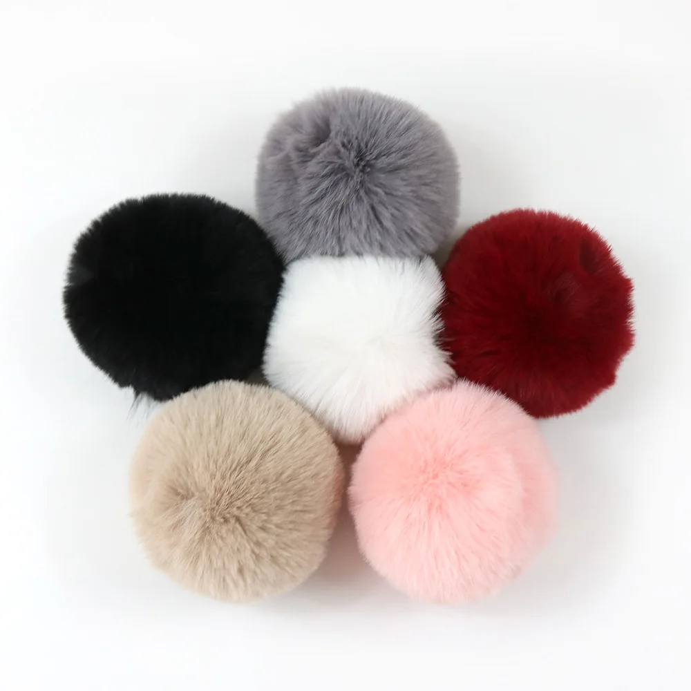 

1pc Faux Rabbit Fur Pompom Ball 10cm Handmade Artificial Soft Pompoms Fur for Keychain Hats DIY Jewelry Party Accessories