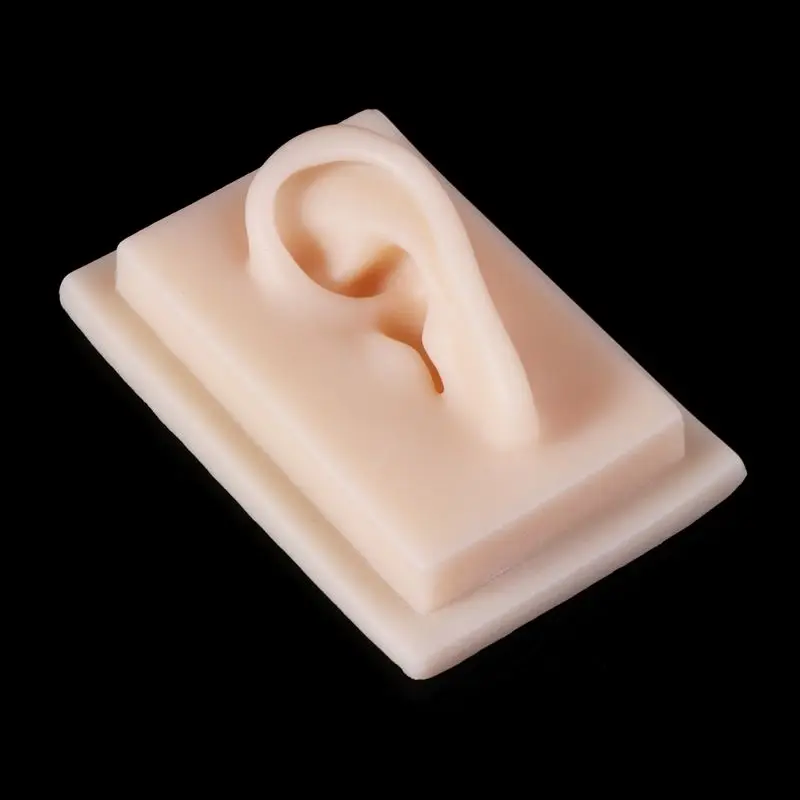 Человеческая Мягкая силиконовая левое ухо модель в натуральную величину иглоукалывание учебно-практический инструмент учебные материалы для медицинской науки