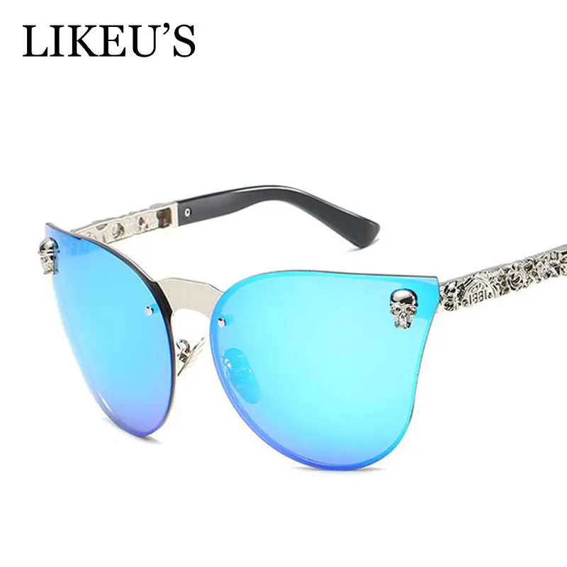 LIKEU'S Fashion Square Rimless Sunglasses Men Women UV400 Gradient