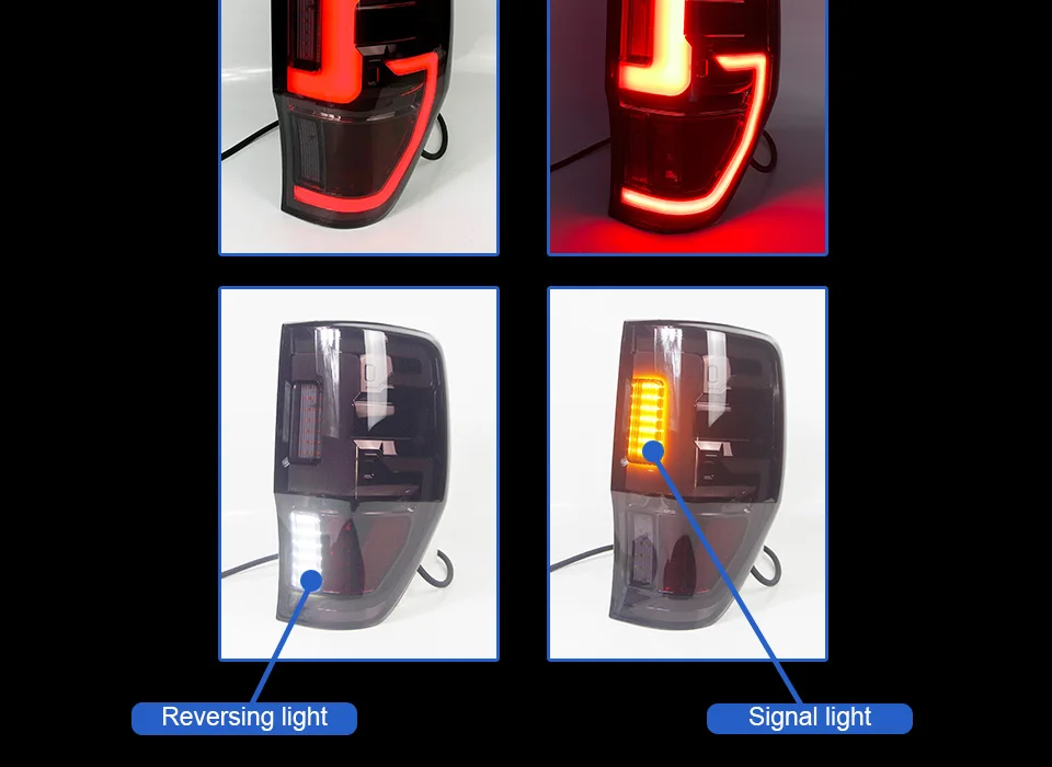 Cheap Car Styli Tail Lamp for Ford Ranger Raptor LED Tail Light 2012-2019 New Ranger LED Rear Lamp LED Turn Signal LED Brake Reverse 4