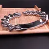 77g weight High Quality 316L Stainless Steel Men's Biker Curb Chain ID Bracelet Bangle Jewlery 15mm 9 inch ► Photo 2/5