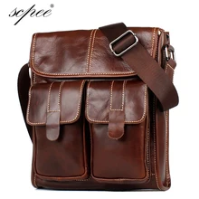 Garantie leder herren Messenger bag aktentasche männer tasche mann tasche männer retro leder umhängetasche 2016 Kaufen 1 erhalten 3