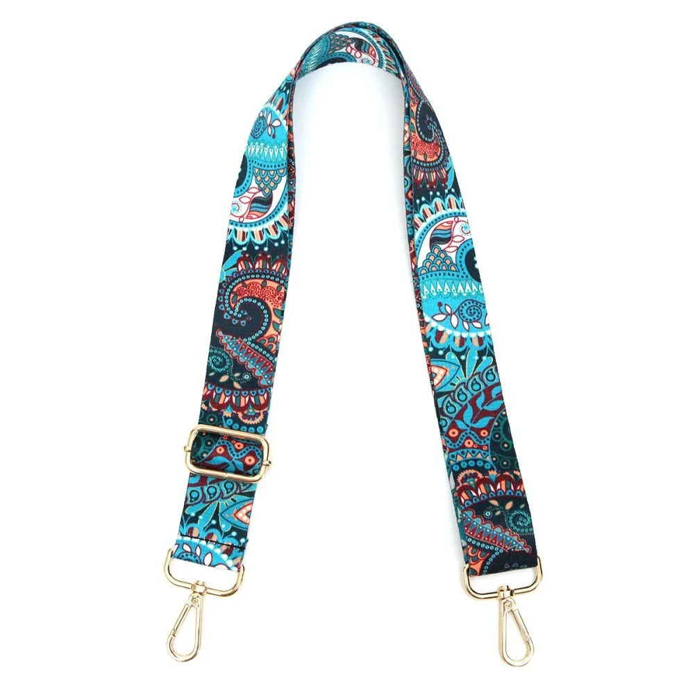 Этнический стиль ремни сумка на плечо ремень RFID Блокировка широкие части сумки через плечо Fabala не регулируемая сумка с лентой аксессуар - Цвет: Phoenix Blue