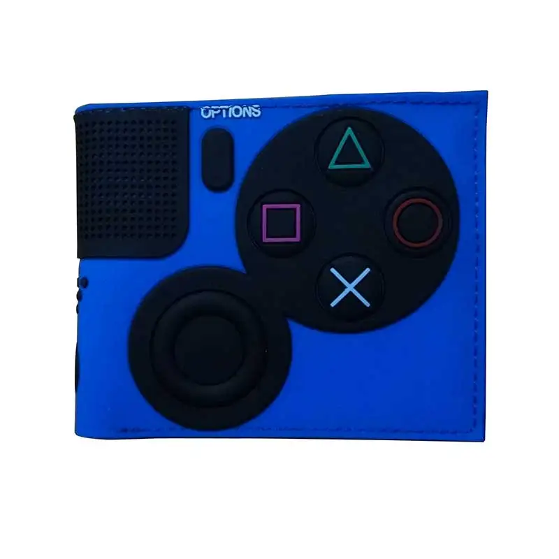 Blue12 Горячие 3D дизайн игры кошелек аниме мультфильм Playstation кошельки из ПВХ для студентов мальчик девочка деньги монета держатель короткий кошелек - Цвет: Blue12