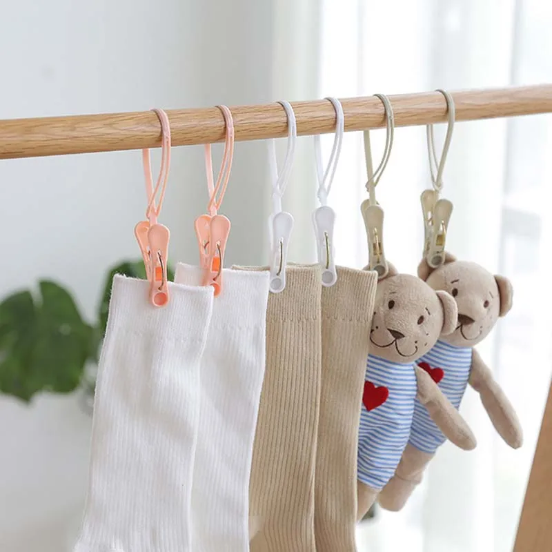 New 12Pcs Plastic Clothes Pegs Home Travel Portable Hangers Rack Towel