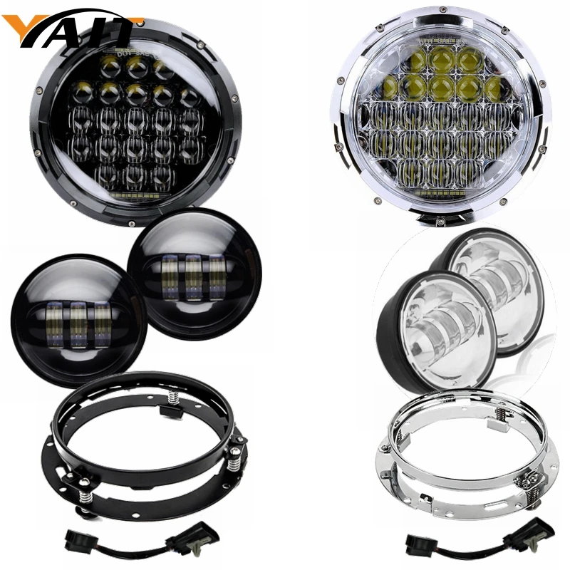 

Yait 4.5 Inch Fog Lamps With 7 Inch Daymaker LED Headlight & Monting Ring For Harley Davidson Fat Boy Softail Heritage Touring