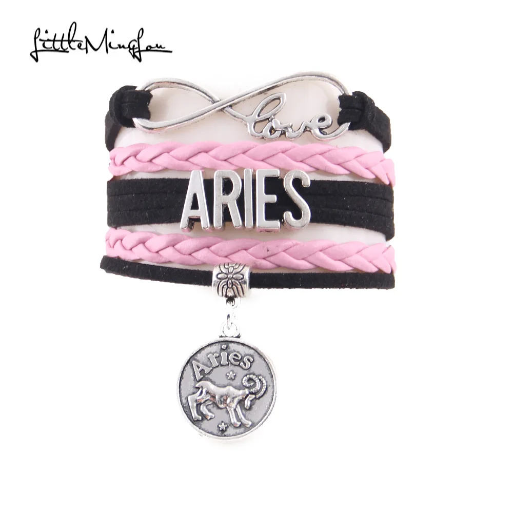 

Little MingLou infinity love 12 constellation bracelet Aries Cancer etc. Zodiac Sign bracelets & bangles for women star jewelry