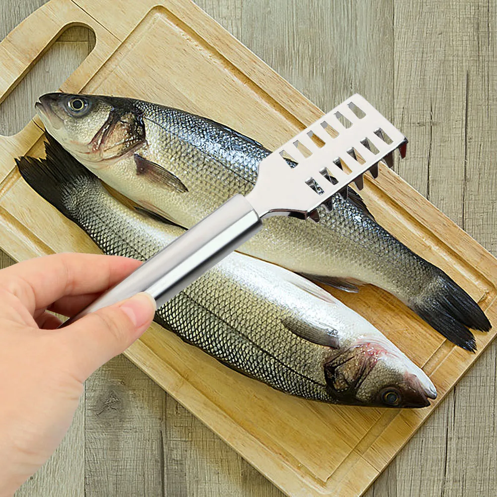 1 шт. морепродукты, рыба чистые инструменты скребок для кожи рыбы приспособления кухонные аксессуары практичная щетка Скайлер из нержавеющей стали для удаления