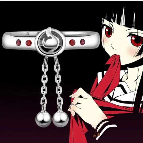 Аниме HELL GIRL Jigoku Shojo Enma Ai регулируемое 925 пробы Серебряное кольцо для