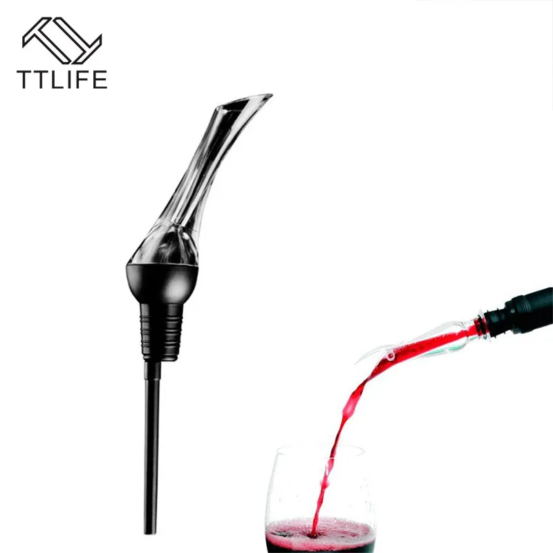 

TTLIFEMagic Wine Decanter Red Wine Aerating Pourer Spout Decanter Wine Aerator Pouring Tool Pump Portable Filter