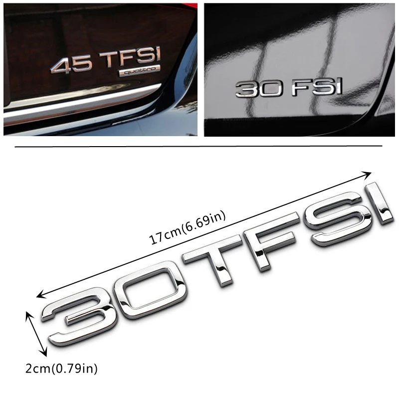 Для Audi A3 A4L A4 A5 A6 A6L A7 A8 A8L Q3 Q5 Q7 TT S3 S4 S5 S6 S7 S8 30 35 40 45 50 55 TFSI автомобиля эмблема хвостовая
