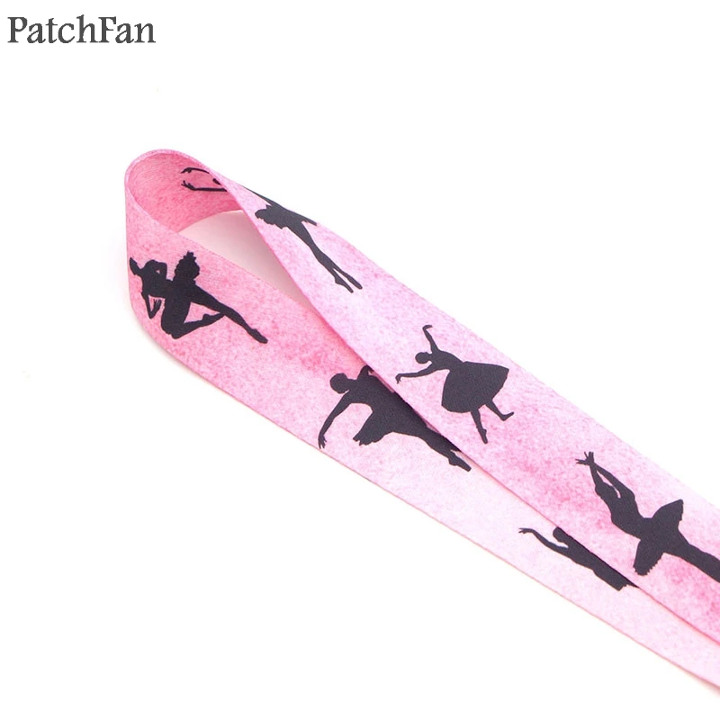Patchfan балетный танцевальный брелок для девочек, ремешок, тесьма, детский шейный ремень, тканевый значок, держатель для телефона, ожерелье, аксессуар A1158