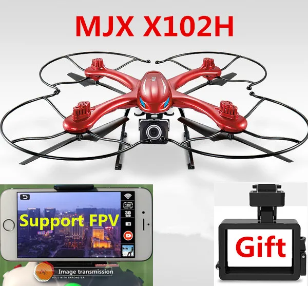 

MJX X102H Quadcopter with WIFI FPV 720P C4018 Camera 4CH 6Axis Altitude Hold Headless Mode One Key Return Phone RC drone RTF
