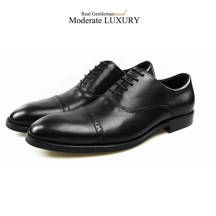 Бренд grimentin Мужские модельные туфли из натуральной кожи черные классические винтажные туфли для формальных и деловых встреч и торжеств модные оксфорды на шнуровке - Цвет: Black
