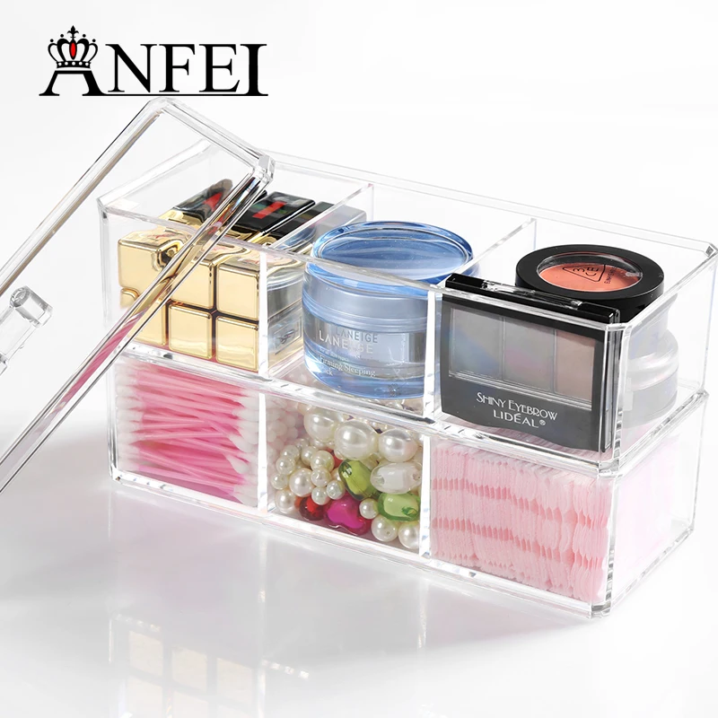 Transparent Lipstick Lip Gloss Rack Storage Box Cosmetics Organizer