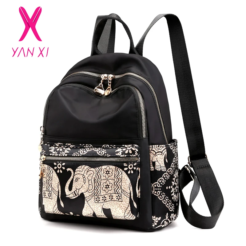 

National Style Waterproof Nylon Backpack 10 Colors Lady Women Backpacks Female Casual Travel Bag High Capacity School Backpack
