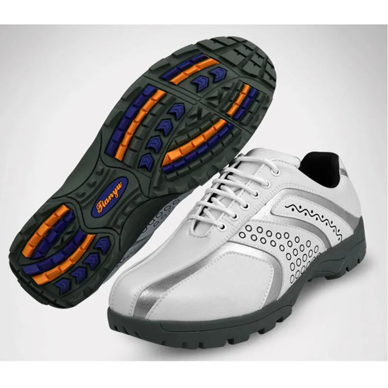 

Men Geniune Synthetic Golf shoes male waterproof anti-slip shock absorption sports shoes mirofiber leather Breathable shoes