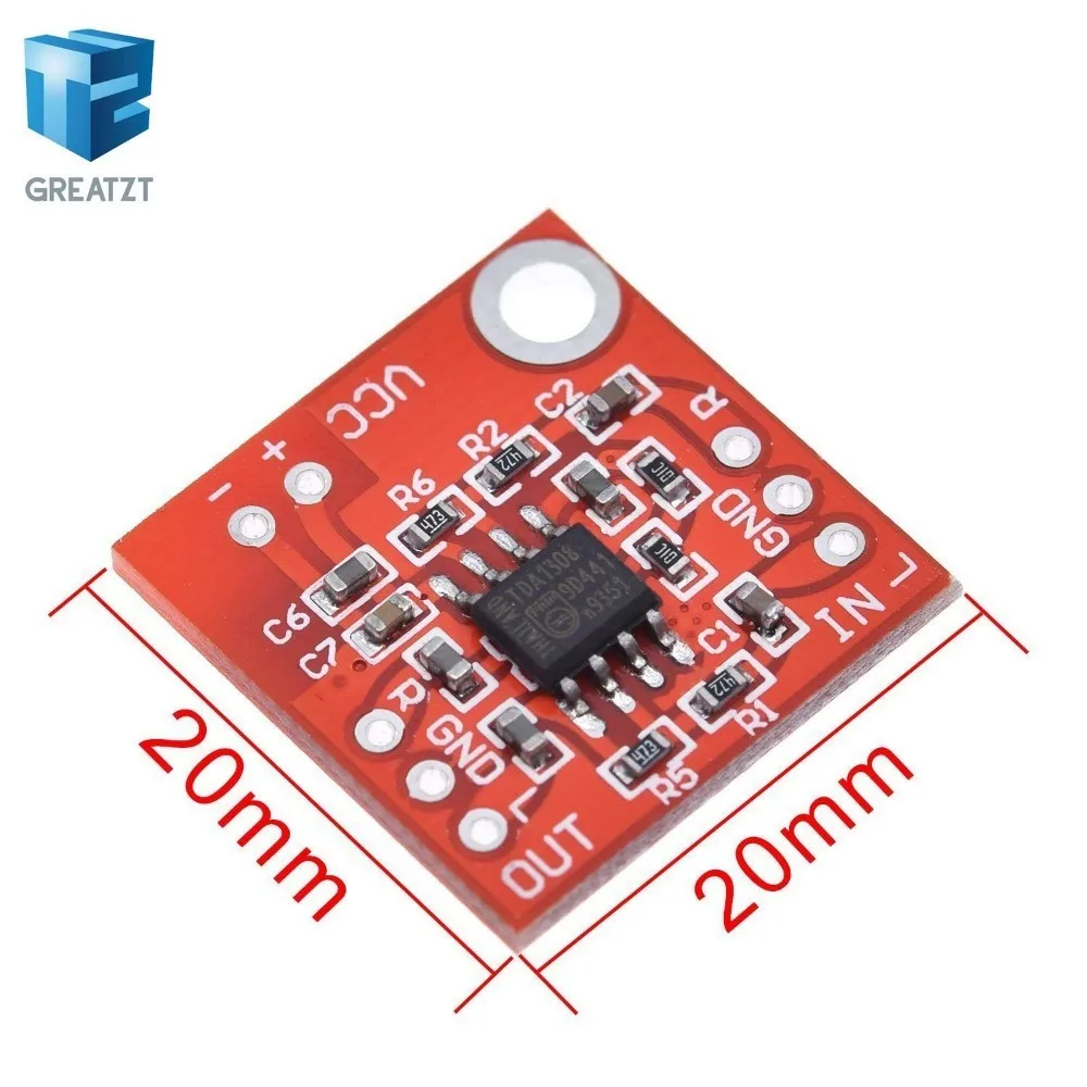 

Stereo TDA1308 Headphone Amplifier Board Headset Amp Preamplifier Board Module 3V-6V For arduino diy Red