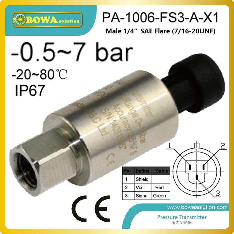 0,5~ 7bar передатчики давления invert давление в электрический сигнал на входной частотный инвертор для регулирования скорости компрессора