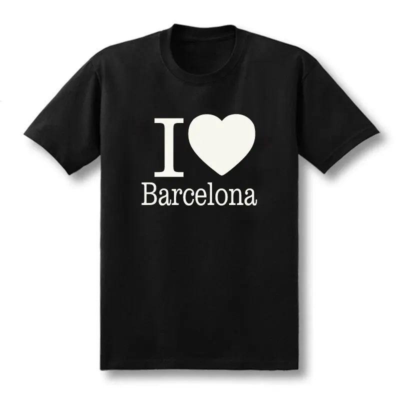

Summer Love Barcelona Creative Men's T-Shirt T Shirt Men 2019 New Short Sleeve O Neck Cotton Casual Top Tee