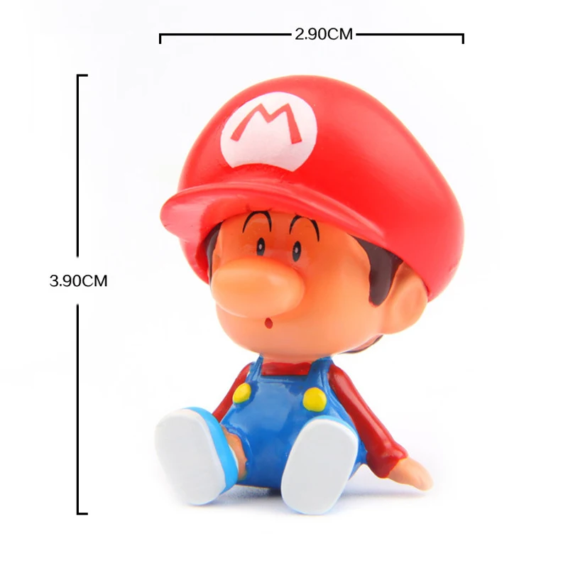 2pcs/lot Mario Princess Toadstool Peach Figures Toys PVC Super Mario Bros Action Figure Toy Gift for Home Decoration