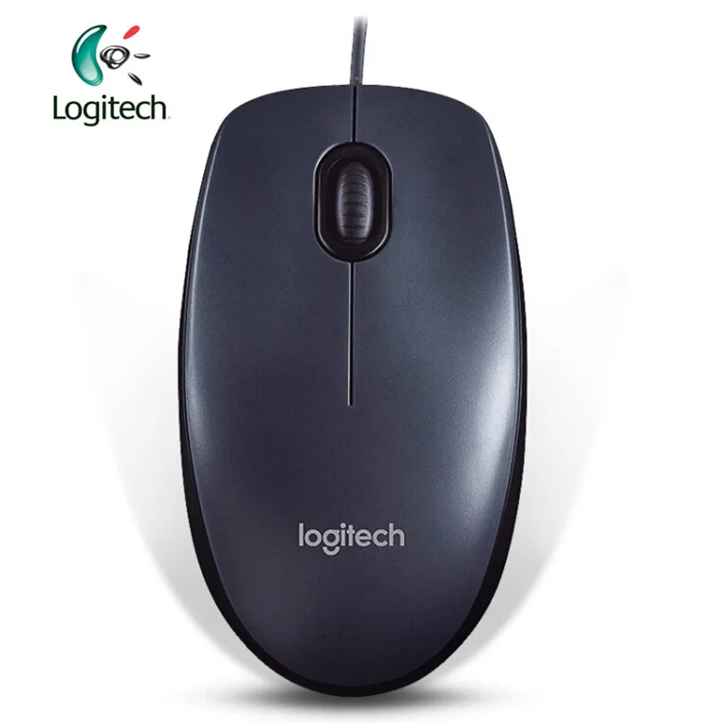 Проводная игровая мышь Logitech M90 с USB интерфейсом 1000 точек/дюйм для Windows 10/8/7 Mac OS Chrome