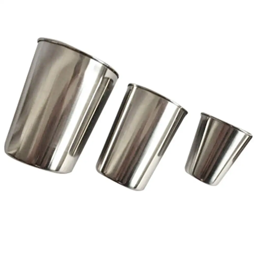 Stainless Steel Mouth Cup Bar Drinking Utensils Spirit Glass Anti-fall Children's Cup Home Kitchen White Wine Glass