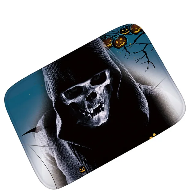 40*60cm Halloween Horror Skull Carpet Pumpkin Lantern Soft