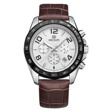 Мужские часы люксовый бренд Высокая решетка несколько кварцевый механизм Улучшенный кожаный корпус из нержавеющей стали смотреть модные мужские часы