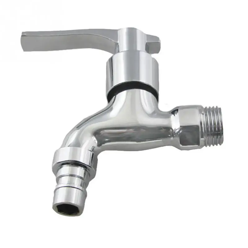 Zinc alloy washing machine faucet and single handle cold water inwall