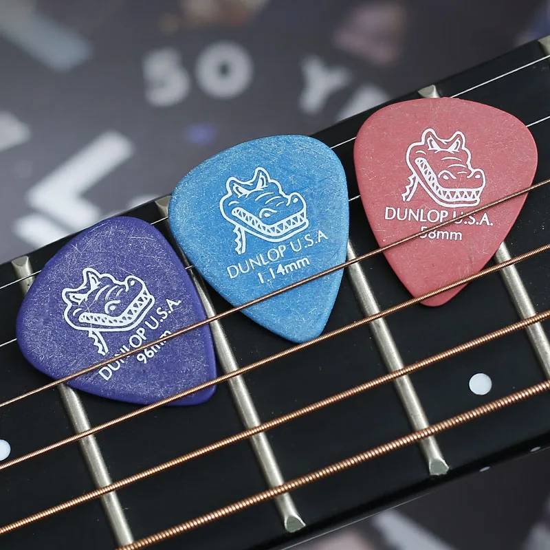6 шт. медиатор для гитары Dunlop Gator Grip 0 58/0 71/0 96/1 14/1 50/2 мм|Детали и аксессуары гитар| |