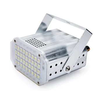 

Mini Sound Control SMD5050 36 LED Stage Projector Disco Party DJ Bar Light Music Show White Strobe Lighting Effect