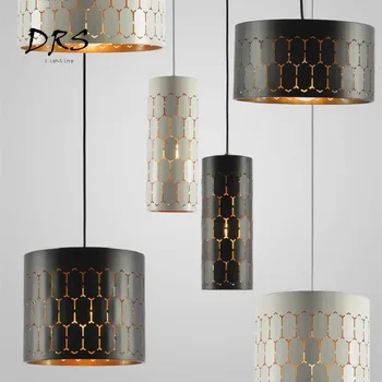 

Nordic Led Chandelier Modern Minimalist Bedroom Bar Black and White Hanging Lamp Creative Dining Room Lamp Iron Art Pendant Lamp
