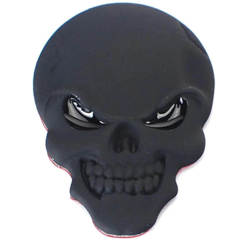 3D Metal Gold Black Skull Skeleton Car Motorcycle Stickers