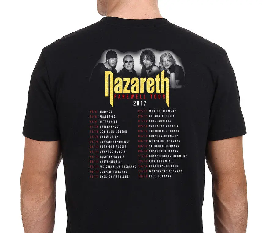 Новинка футболка nazrett Farewell Tour 2018 мужская черная размер от S до 4Xl|t shirt men|t shirtshirt men |