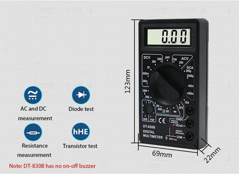 A830L DT-830B ЖК-цифровой вольтметр Омметр Амперметр мультиметр DC AC Вольт-диод Freguency мульти тест er Вольт Тест er тестовый ток