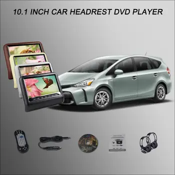 

BigBigRoad Car Headrest Monitor / 2*10.1" Digital ScreenSupport USB SD DVD Player Games Remote Control For TOYOTA Prius