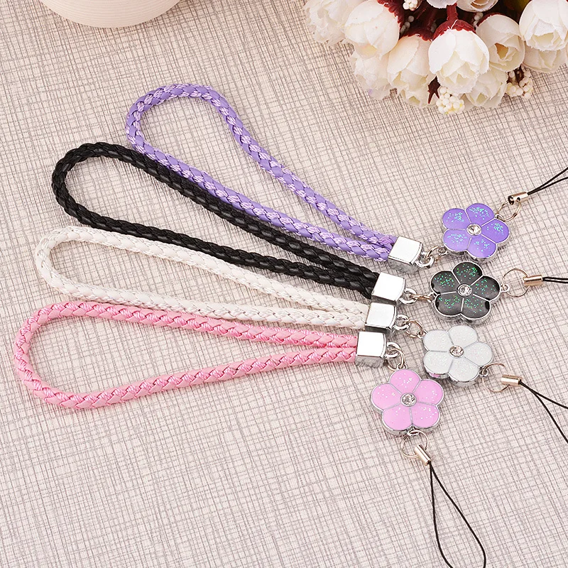 

Mobile Phone Strap bling Flower shape phone lanyard strap for keys Hang Rope