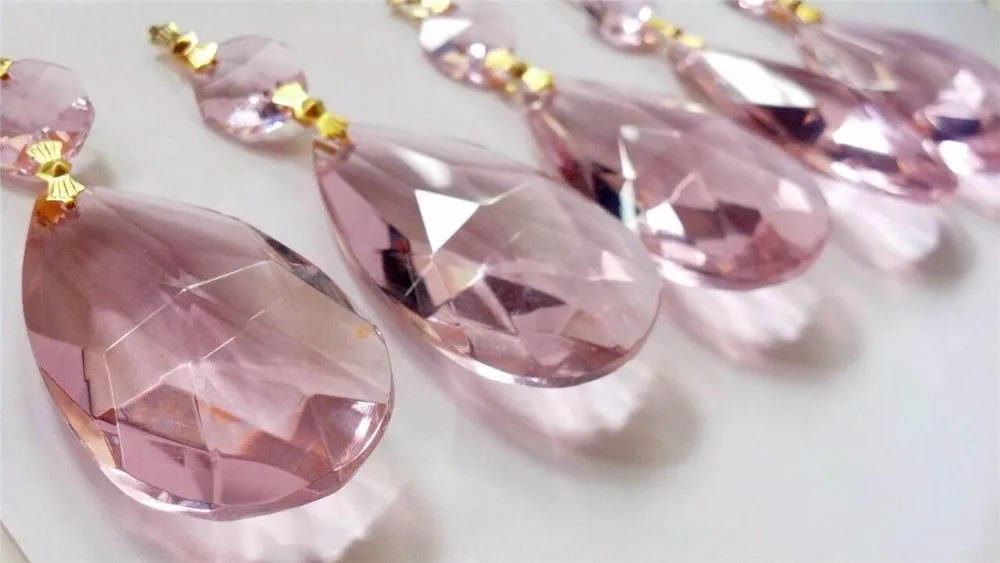 Details about   Fuchsia Teardrop Chandelier Crystals 38mm Hot Pink Pendants Pack of 5 