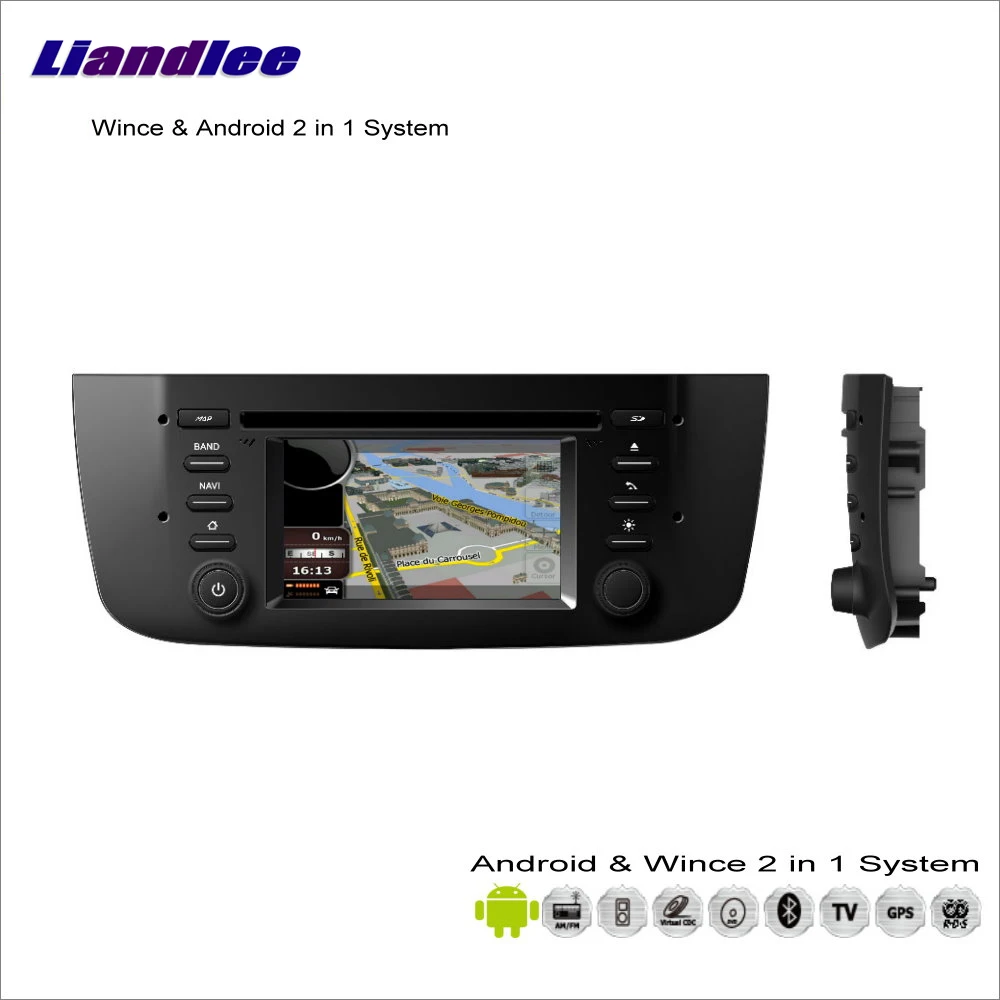 Flash Deal Liandlee For FIAT Linea / Punto 2012~2014 Car Radio CD DVD Player GPS Nav Navigation Advanced Wince & Android 2 in 1 S160 System 0